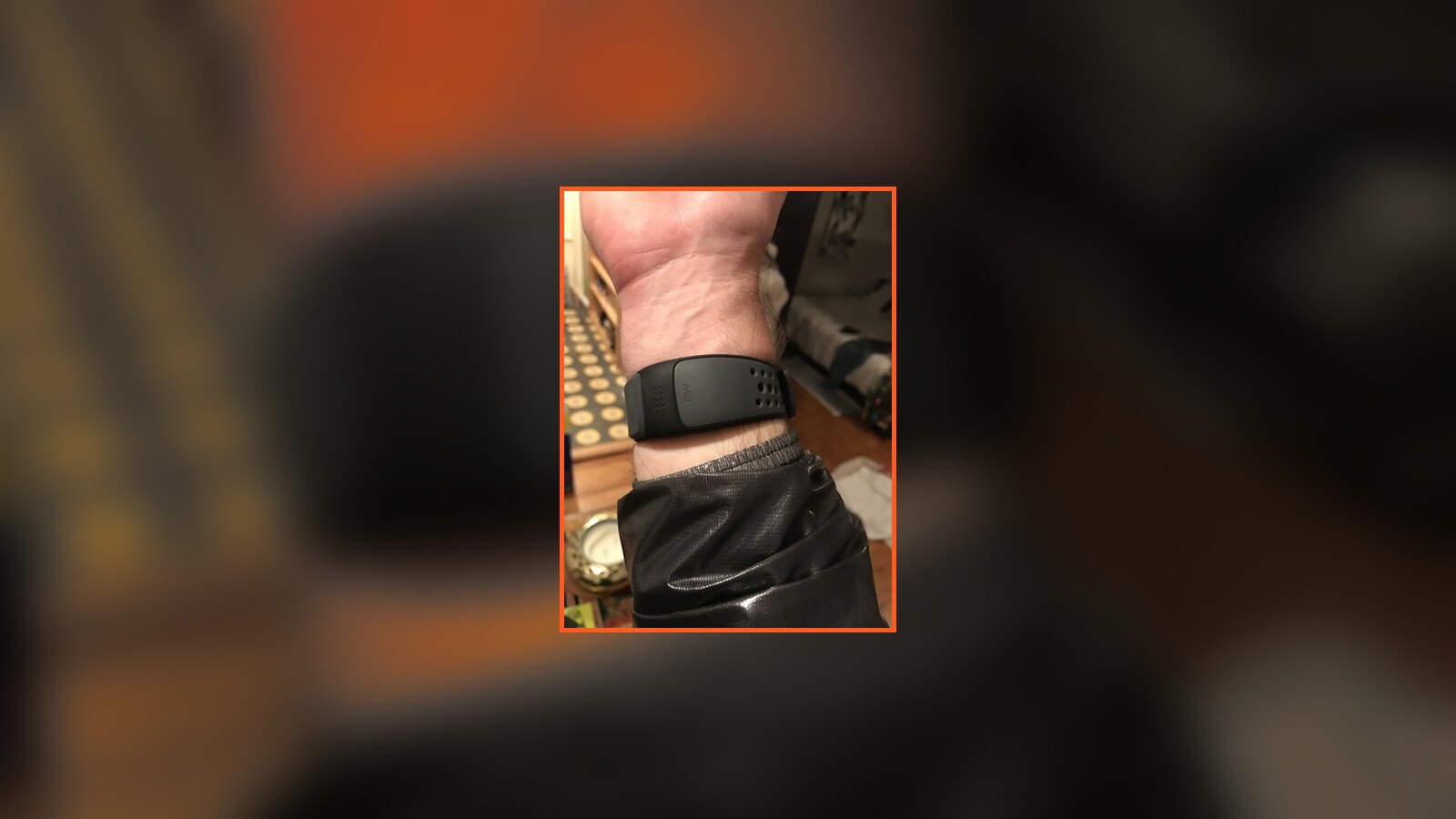 A fitness tracker on Chris's wrist during the week he decided to join Aaptiv