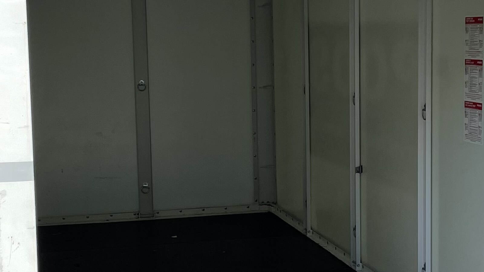 The empty interior of a portable storage container before a weekend move