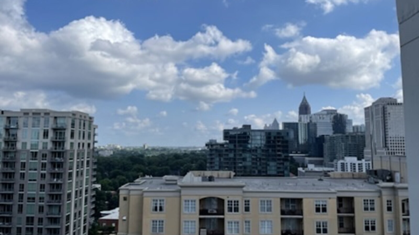 Downtown Atlanta seen from Chris's new apartment on the day before he started at Wahoo