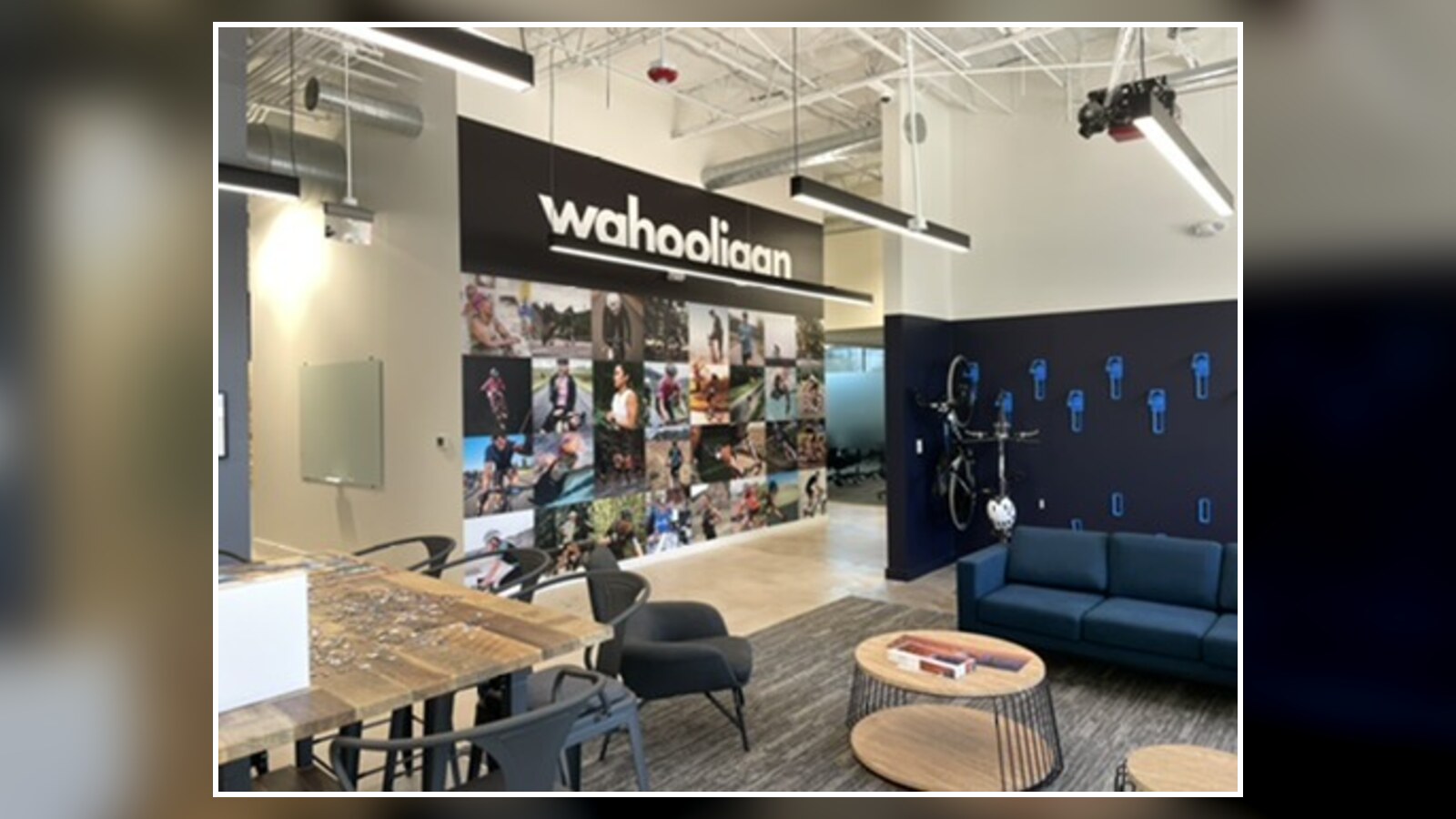 The Wahooligan wall inside Wahoo's new Sports Science Center in Boulder