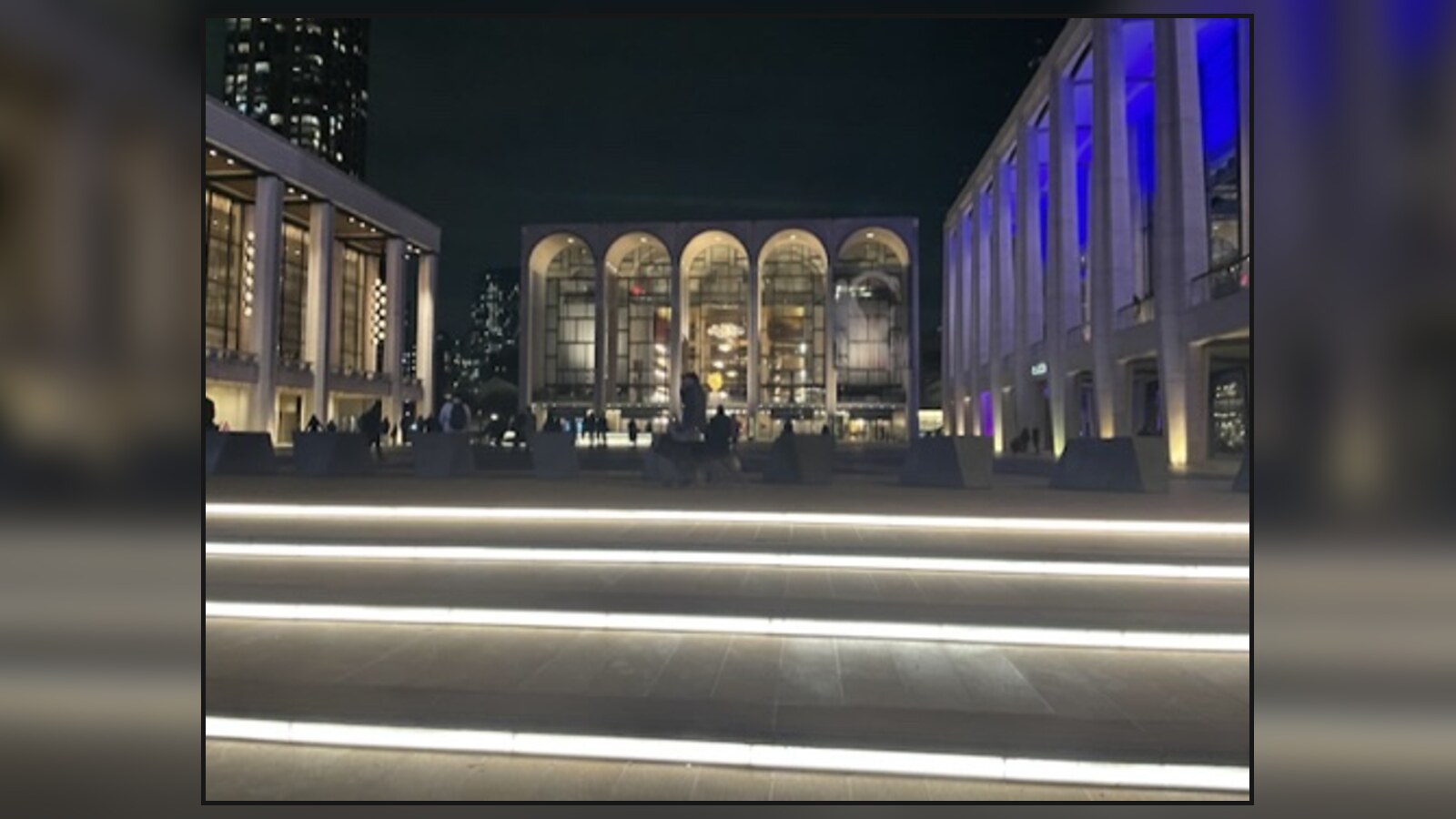 Lincoln Center illuminated at night in New York City