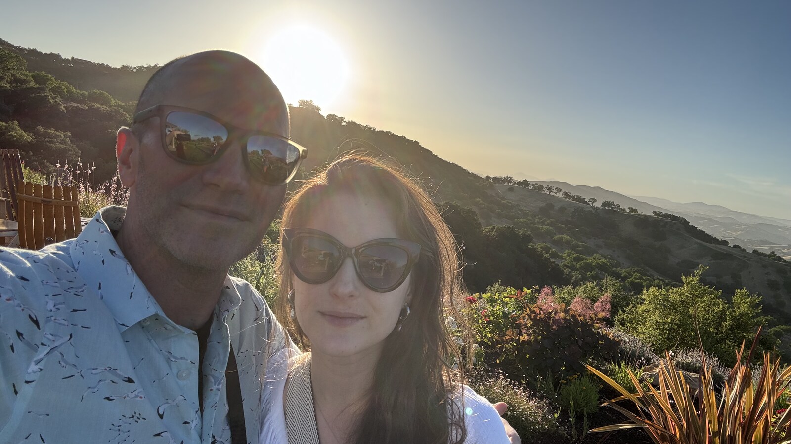 Chris and Amanda together in the hills during a trip to Paso Robles